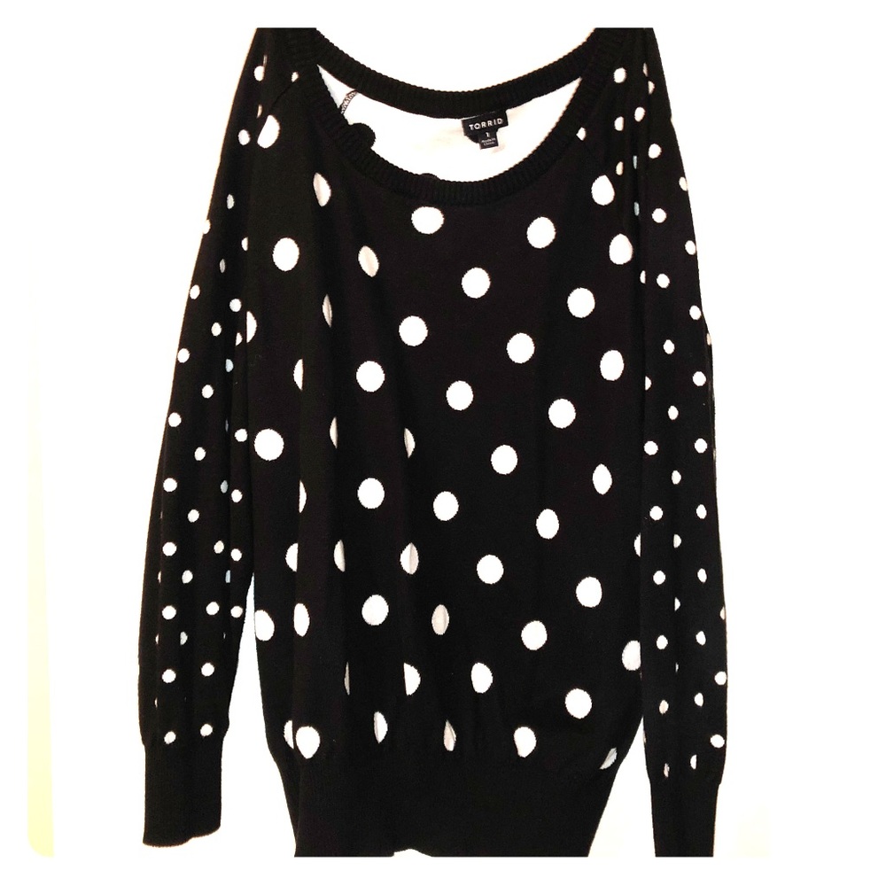 Torrid polka dot sweater